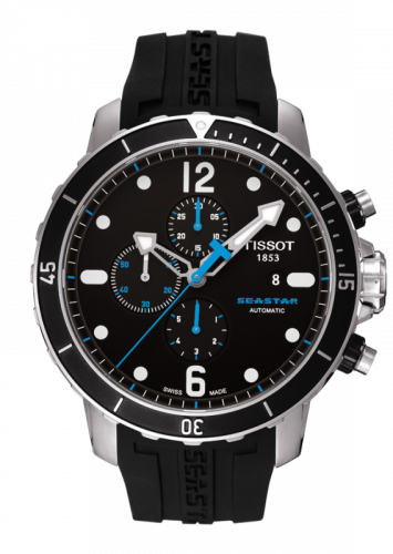 Watch Winder for watch Tissot Seastar Seastar 1000 Automatic Chronograph Black Rubber