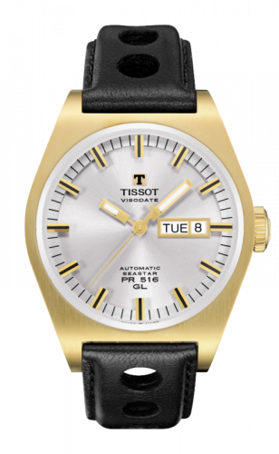 Remontoir à montres pour montre Tissot PRS 516 PRS 516 Automatic 40 PVD Or / Argent / Strap