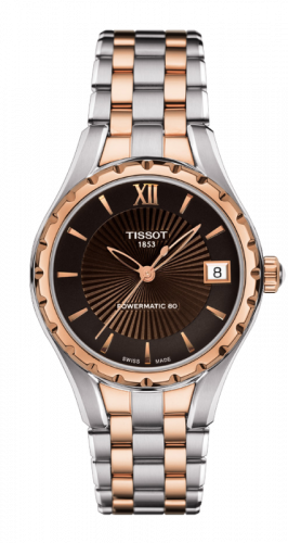 Remontoir à montres pour montre Tissot T-Trend Lady 80 Automatic Stainless Steel / PVD Or / Marron