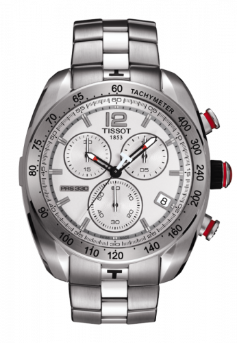 Remontoir à montres pour montre Tissot PRS 330 PRS 330 Quartz Chronograph 44 Stainless Steel / Argent / Bracelet