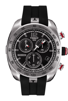 Remontoir à montres pour montre Tissot PRS 330 PRS 330 Quartz Chronograph 44 Stainless Steel / Noire / Rubber