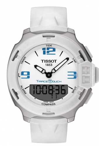 Remontoir à montres pour montre Tissot Touch T-Race Touch Stainless Steel / Blanc