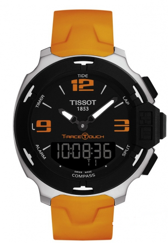 Remontoir à montres pour montre Tissot Touch T-Race Touch Stainless Steel / Orange