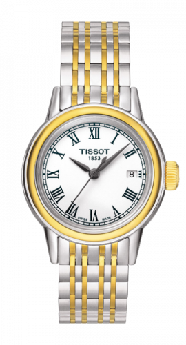 Watch Winder for watch Tissot Carson Carson Quartz 29.7 Stainless Steel / Yellow Gold PVD / White / Bracelet