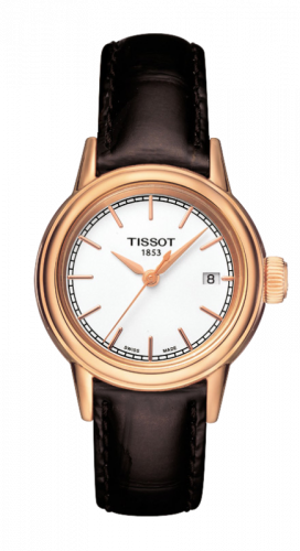 Watch Winder for watch Tissot Carson Carson Quartz 29.7 Rose Gold PVD / White / Strap