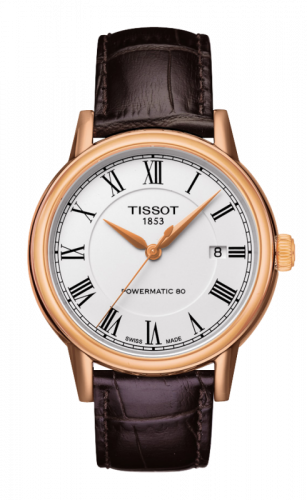 Watch Winder for watch Tissot Carson Carson Powermatic 80 Rose PVD / White Roman