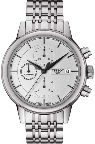 Remontoir à montres pour montre Tissot Carson Carson Automatic Chronograph 42.3 Stainless Steel / Argent / Bracelet