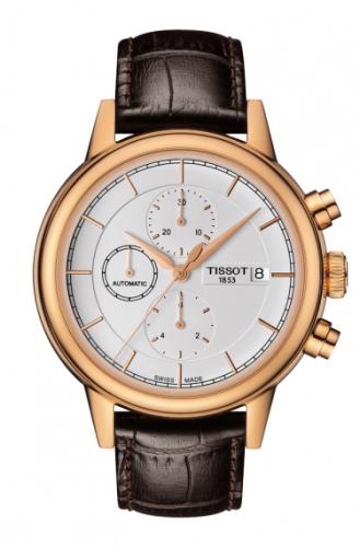 Watch Winder for watch Tissot Carson Carson Automatic Chronograph 42.3 Rose Gold PVD / Silver / Strap