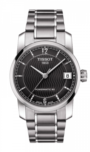 Remontoir à montres pour montre Tissot Titanium Powermatic 80 Lady Titanium / Noire