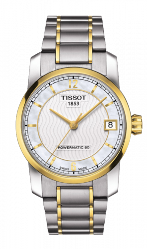 Remontoir à montres pour montre Tissot Titanium Powermatic 80 Lady Titanium / PVD Or / MOP