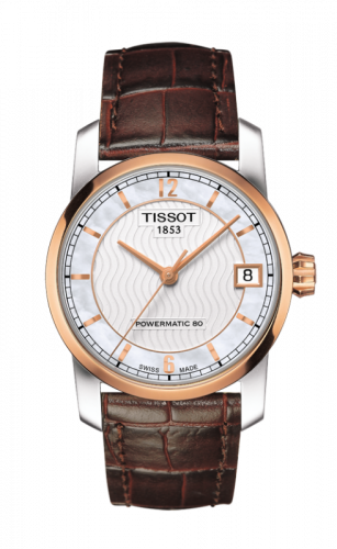 Remontoir à montres pour montre Tissot Titanium Powermatic 80 Lady Titanium / PVD Or / MOP