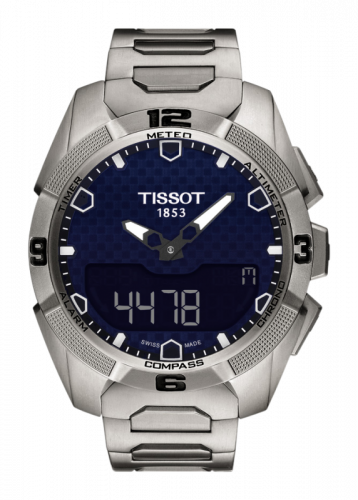 Remontoir à montres pour montre Tissot Touch T-Touch Expert Solar Ti/Ti Bleu