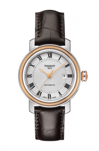 Remontoir à montres pour montre Tissot Bridgeport Bridgeport Automatic 29 Stainless Steel / Rose Or PVD / Argent / Bracelet