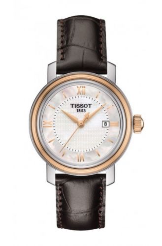 Remontoir à montres pour montre Tissot Bridgeport Bridgeport Quartz 29 Stainless Steel / Rose Or PVD / MOP / Strap