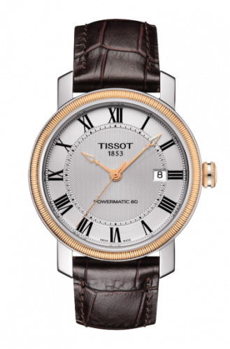 Remontoir à montres pour montre Tissot Bridgeport Bridgeport Powermatic 80 Two Tone / Argent Roman