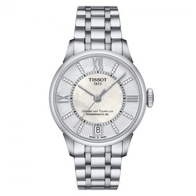 Watch Winder for watch Tissot Chemin Des Tourelles Chemin Des Tourelles Powermatic 80 32 Stainless Steel / MOP / Bracelet