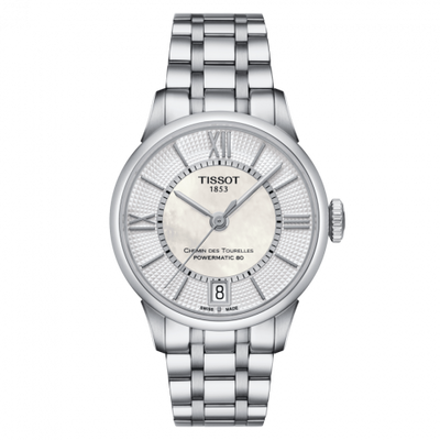 Watch Winder for watch Tissot Chemin Des Tourelles Chemin Des Tourelles Powermatic 80 32 Stainless Steel / MOP / Bracelet