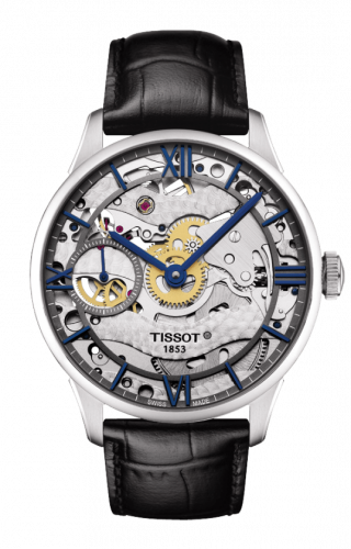 Watch Winder for watch Tissot Chemin Des Tourelles Chemin des Tourelles 42 Stainless Steel / Skeleton / Strap