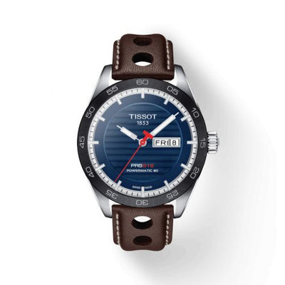 Watch Winder for watch Tissot PRS 516 PRS 516 Powermatic 80 Stainless Steel / Blue / Calf