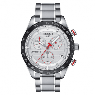 Watch Winder for watch Tissot PRS 516 PRS 516 Chronograph Quartz Stainless Stainless Steel / Silver / Bracelet