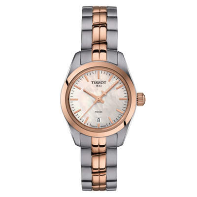 Watch Winder for watch Tissot PR 100 PR 100 Quartz 25 Stainless Steel / Rose Gold PVD / MOP / Bracelet