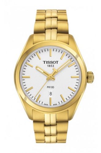 Remontoir à montres pour montre Tissot PR 100 PR 100 Quartz 33 Yellow Or PVD / Argent / Bracelet