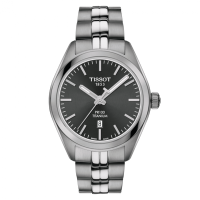 Remontoir à montres pour montre Tissot PR 100 PR 100 Quartz 33 Titanium / Gris / Bracelet