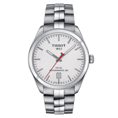 Remontoir à montres pour montre Tissot PR 100 PR 100 Powermatic 80 39 Stainless Steel / Asian Games Edition