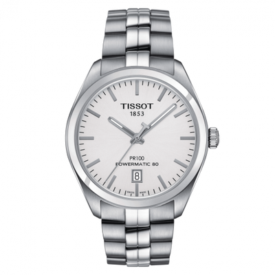 Watch Winder for watch Tissot PR 100 PR 100 Powermatic 80 39 Stainless Steel / Silver / Bracelet