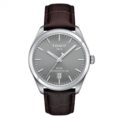 Watch Winder for watch Tissot PR 100 PR 100 Powermatic 80 39 Stainless Steel / Grey / Strap