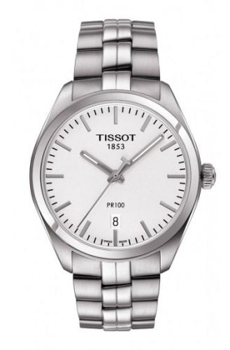 Remontoir à montres pour montre Tissot PR 100 PR 100 Quartz 39 Stainless Steel / Argent / Bracelet