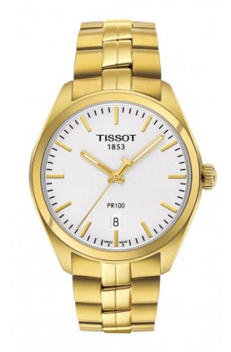 Remontoir à montres pour montre Tissot PR 100 PR 100 Quartz 39 Yellow Or PVD / Argent / Bracelet