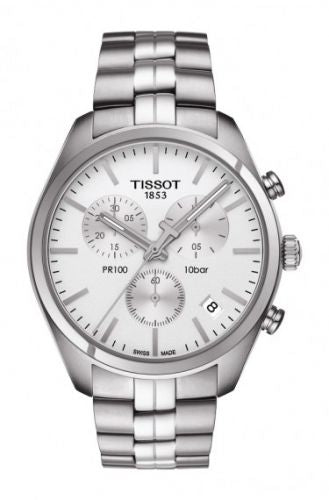 Watch Winder for watch Tissot PR 100 PR 100 Chronograph Quartz 41 Stainless Steel / Silver / Bracelet