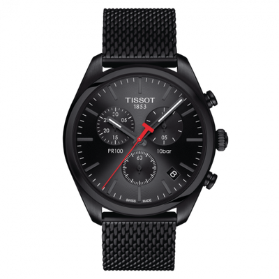 Watch Winder for watch Tissot PR 100 PR 100 Chronograph Quartz 41 PVD / Black / Milanese