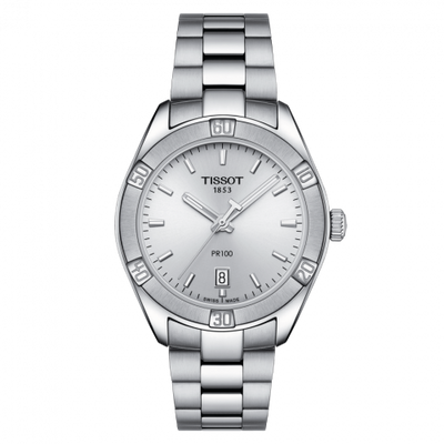 Remontoir à montres pour montre Tissot PR 100 PR 100 Sport Chic 36 Stainless Steel / Argent / Bracelet