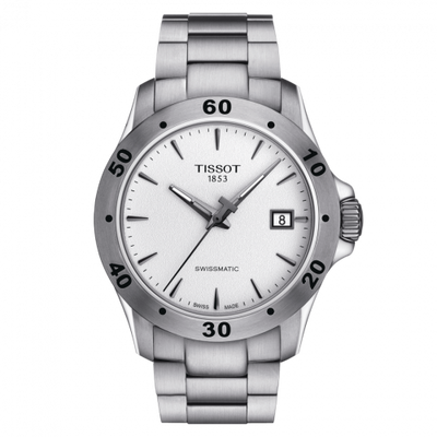 Remontoir à montres pour montre Tissot V8 V8 Swissmatic 42.5 Stainless Steel / Argent / Bracelet
