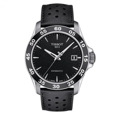 Remontoir à montres pour montre Tissot V8 V8 Swissmatic 42.5 Stainless Steel / Noire / Strap