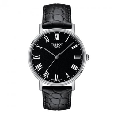 Watch Winder for watch Tissot Everytime Everytime Medium Stainless Steel / Black / Strap