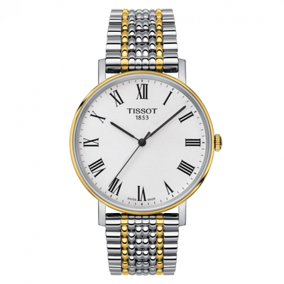 Remontoir à montres pour montre Tissot Everytime Everytime Medium Stainless Steel / Yellow Or PVD / Argent / Strap