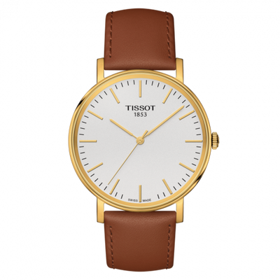 Remontoir à montres pour montre Tissot Everytime Everytime Medium Yellow Or PVD / Argent / Strap