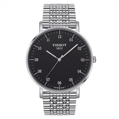 Remontoir à montres pour montre Tissot Everytime Everytime Large Stainless Steel / Noire / Bracelet