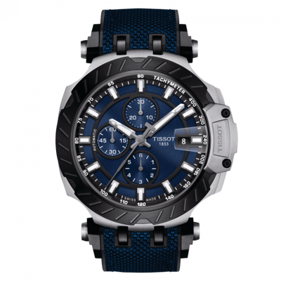 Remontoir à montres pour montre Tissot T-Race Tissot T-race Automatic Chronograph Stainless Steel / Bleu