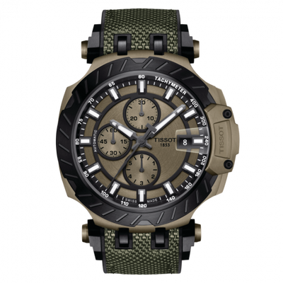 Remontoir à montres pour montre Tissot T-Race Tissot T-race Automatic Chronograph Verte