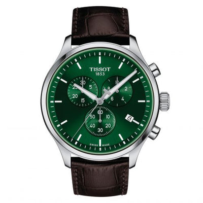Watch Winder for watch Tissot XL Chrono XL Classic Stainless Steel / Green