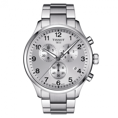 Watch Winder for watch Tissot XL Chrono XL Classic Stainless Steel / Silver / Bracelet