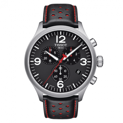 Watch Winder for watch Tissot XL Chrono XL Classic Stainless Steel / Black / Strap