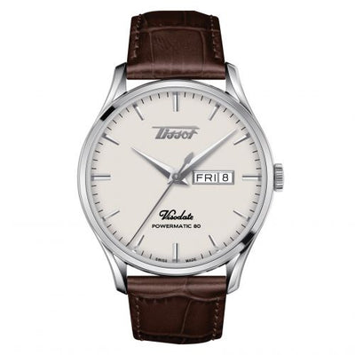 Watch Winder for watch Tissot Heritage Visodate Powermatic 80 Stainless Steel / Silver / Strap