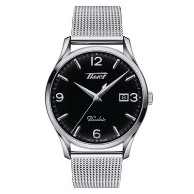 Watch Winder for watch Tissot Heritage Visodate Quartz 40 Stainless Steel / Black / Bracelet