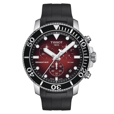 Watch Winder for watch Tissot Seastar Seastar 1000 Chronograph Quartz 45.5 Stainless Steel / Gradient Red / Rubber
