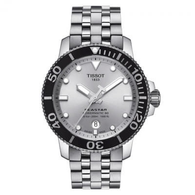 Watch Winder for watch Tissot Seastar Seastar 1000 Powermatic 80 43 Stainless Steel / Silver / Bracelet